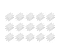sourcing map 15Pcs Plastic Gears 8 Teeth Plastic Shaft Gears Model 082AA Reduction Gear for RC Car Model DIY Robot,White Module 0.5