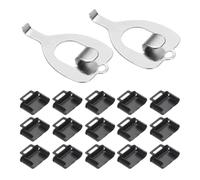 sourcing map 15pcs Port Blocker Locking Type C Port/Dust Metal Blocker with Coded Key,Black