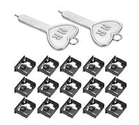 sourcing map 15pcs Port Blocker Locking USB Port/Dust Metal Blocker with Coded Key,Black