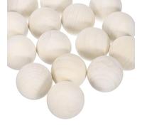 sourcing map 15pcs Round Wood Balls 1-3/4" Diameter Unfinished Solid Wooden Spheres, Natural Wood Craft Balls for DIY Craft Projects Art Ornaments