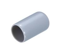 sourcing map 15pcs Rubber End Caps 12mm(1/2") ID PVC Vinyl Round End Cap Cover Screw Thread Protectors Grey