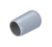 sourcing map 15pcs Rubber End Caps 8mm(5/16") ID PVC Vinyl Round End Cap Cover Screw Thread Protectors Grey