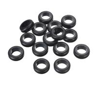 sourcing map 15Pcs Rubber Grommets 5/8 ID, 13/16 Drill Hole, Firewall Grommet Automotive Rubber Hole Eyelet Ring Gasket for Wire Cable Hose Protection, Metal Electric Box, (16x20mm, Black)