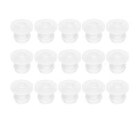 sourcing map 15Pcs Rubber Grommets 7.5mm Drill Hole, 5mm ID Hole Top Hat Grommet Black Silicone Rubber Hole Plug Gasket for Wiring, Automotive, Clear