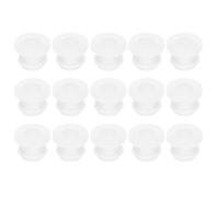 sourcing map 15Pcs Rubber Grommets 8mm Drill Hole, 5.5mm ID Hole Top Hat Grommet Black Silicone Rubber Hole Plug Gasket for Wiring, Automotive, Clear