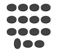 sourcing map 15Pcs Rubber Solid Discs Washers, 15mm OD x 3mm Thick Anti Slip Bumper Pads Non-Adhesive Rubber Spacers Flat Round Gasket Pad for Furniture Appliances DIY Craft, Black