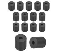 sourcing map 15Pcs Rubber Spacers, 0.59"OD x 0.16" ID Round Anti Vibration Pads Isolation Washer Bushings 0.59" Thick Rubber Washer for Home Appliances Cars Boat Accessories, Black