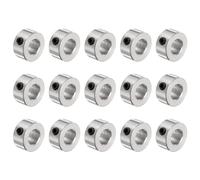 sourcing map 15pcs Set Screw Collars 10mm Bore Shaft Collars, 20mm OD, 10mm Width, Drill Stop Collar, Carbon Steel Drill Bits Depth Collars