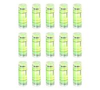 sourcing map 15pcs Small Cylindrical Bubble Level Vials 23x8mm PMMA Mini Horizontal Bubble Spirit Level Measuring Layout Tools for RV TV Picture Frame Hanging Tool Leveler