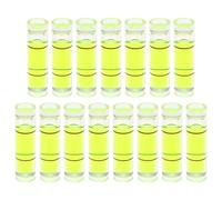 sourcing map 15pcs Small Cylindrical Bubble Level Vials 7x26.3mm PMMA Mini Horizontal Bubble Spirit Level Measuring Layout Tools for RV TV Picture Frame Hanging Tool Leveler