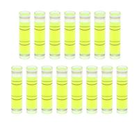 sourcing map 15pcs Small Cylindrical Bubble Level Vials 8x35mm PMMA Mini Horizontal Bubble Spirit Level Measuring Layout Tools for RV TV Picture Frame Hanging Tool Leveler