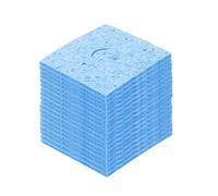 sourcing map 15PCS Soldering Sponge 60 x 60mm Square with Holes Blue Cleaning Pad Welding Tip Iron Replacement for Cleaning Soldering Iron 2mm Natural Thickness 11mm Water Absorption Thickness