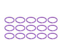 sourcing map 15Pcs Split Keychain Rings, 30mm Round Flat Key Holder, Split Side Push Keyring for Keys Organization, Car Lanyards Keys Attachment, Purple