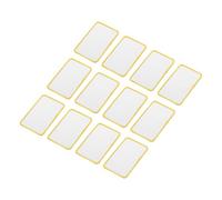 sourcing map 15pcs Sublimation Patch Blank, 10x6cm/3.94x2.36 Inch Rectangle Fabric Iron-on Blank Heat Transfer Repair Patch for DIY Crafts Caps Clothes, White with Yellow Border