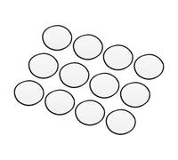 sourcing map 15pcs Sublimation Patch Blank, 7.5cm/2.95 Inch Round Fabric Iron-on Blank Heat Transfer Repair Patch for DIY Crafts Caps Clothes, White with Black Border