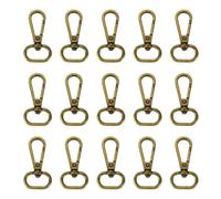 sourcing map 15Pcs Swivel Clasps, 0.8 Inch Oval Ring Lobster Clasp Claw Metal Push Gate Snap Hook for Purse Making Keychain Belt Strap, Bronze
