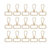 sourcing map 15Pcs Swivel Clasps, 1 Inch D Ring Lobster Clasp Claw Metal Push Gate Snap Hook for Purse Making Keychain Belt Strap, Gold