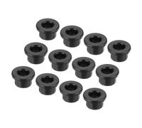 sourcing map 15Pcs t Shape Rubber Grommet Mount Dia 16.5mm ID 10mm H 12mm Black Seal Protection Cable Grommets Flexible for Cable Pipe