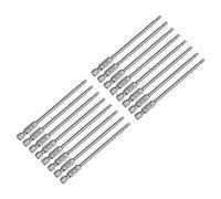sourcing map 15Pcs T15 Torx Head Screwdriver Bit S2 Steel Magnetic Screw Drive Drill Bit 4" Long 1/4 Inch Hex Shank