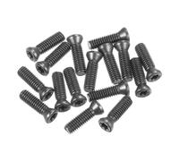 sourcing map 15pcs Torx Screw M4x14mm 12.9 Grade Round Flat Head with T15 Torx Wrench Screwdriver for Replaces Carbide Insert Cutters CNC Lathe Tool, Black