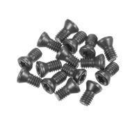 sourcing map 15pcs Torx Screw M4x8mm 12.9 Grade Round Flat Head with T15 Torx Wrench Screwdriver for Replaces Carbide Insert Cutters CNC Lathe Tool, Black