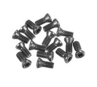 sourcing map 15pcs Torx Screw M4x9mm 12.9 Grade Round Flat Head with T15 Torx Wrench Screwdriver for Replaces Carbide Insert Cutters CNC Lathe Tool, Black