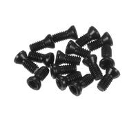 sourcing map 15pcs Torx Screw M4x9mm 12.9 Grade Round Flat Head with T15 Torx Wrench Screwdriver for Replaces Carbide Insert Cutters CNC Lathe Tool, Grey