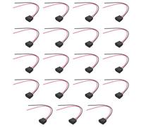 sourcing map 15pcs Type-C Female Chassis 2 Pin Wire, 5V 3A Square USB-C Female Socket to Pigtail Waterproof Terminal Extension Cable for PC, LED Lamps, Laptop 4"