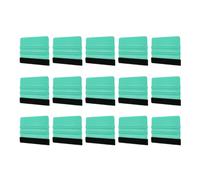 sourcing map 15pcs Vinyl Squeegee, Felt Edge Vinyl Wrap Decal Squeegee Tool, 4-Inch Car Vinyl Film Scraper Plastic Squeegee for Car Wrap, Sign Making, Window, Green, Rectangle