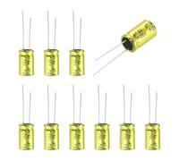 sourcing map 15uF 100V Non-Polarized Electrolytic Capacitor, 10mm x 17mm Aluminum Audio Capacitors for DIY Projects Audio Tweeter Frequency Divider Pack of 10