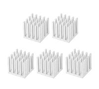 sourcing map 15x15x15mm Aluminum Heatsink Radiator for MOS IC Chip Silver Tone 5 Pcs