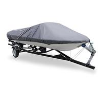 sourcing map 16-18ft 210D Trailerable Boat Cover Fishing Ski Bass Speedboat Gray