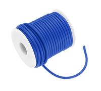 sourcing map 16.4 Yards Hollow Pipe Tubing Rubber Cord 4mm Knitting Barber Cord Jewelry Silicone Hollow Cords for Necklaces Bracelets Knitting DIY Crafts Beading, Deep Blue