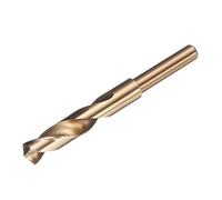 sourcing map 16.5mm Drill Bit 1/2" Reduced Shank 3-Flat M2 High-Speed Steel Twist Gold Finish 135° Bits for Hard Metal Stainless Steel,1pcs