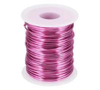 sourcing map 16 Gauge / 1.5mm Anodized Aluminum Wire for Jewelry Craft Making, 102 Feet Bendable Flexible Wire for DIY Home Decor Gardening Sculpture, Dark Pink