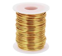 sourcing map 16 Gauge / 1.5mm Anodized Aluminum Wire for Jewelry Craft Making, 102 Feet Bendable Flexible Wire for DIY Home Decor Gardening Sculpture, Gold