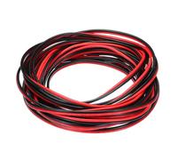 sourcing map 16 Gauge 2 Core Parallel Silicone Wire, 25Ft/7.5M Long 3mm Dia Red Black 16 AWG Flexible Extension Cord 300V for LED RGB Cable, Model Plane, Model Car, Electric Appliance