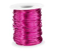 sourcing map 16 Gauge Aluminum Craft Wire 1.5mm 98.5ft Flexible Bendable Anodized Metal Jewelry Sculpting Wire for Jewelry Making Modelling Craft DIY, Rose Red