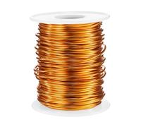 sourcing map 16 Gauge Aluminum Craft Wire 1.5mm 98.5ft Flexible Bendable Anodized Metal Jewelry Sculpting Wire for Jewelry Making Modelling Craft DIY, Gold Tone