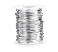 sourcing map 16 Gauge Aluminum Craft Wire 1.5mm 98.5ft Flexible Bendable Anodized Metal Jewelry Sculpting Wire for Jewelry Making Modelling Craft DIY, Bright Silver