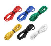 sourcing map 16 Gauge Silicone Wire 16AWG Electrical Wire Stranded Wire Flexible Tinned Copper Wire High Temp Hookup Wire 6 Color 1.5m/4.92ft for Car Model Electric Appliances 6pcs