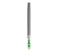 sourcing map 16" Half Round Medium Cut File Double Cut Teeth Bastard Metal File High Carbon Steel T12 with PP Handle for Metal Wood Tool Sharpener, Gray