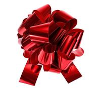 sourcing map 16 Inch Extra Giant Large Pull Bow Metallic Car Gift Wrapping Bows Ribbon for Wedding Car Baskets Presents Christmas Big Gift Bow, Red