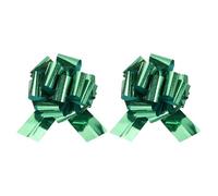 sourcing map 16 Inch Giant Large Pull Bow 2 Pcs Big Glitter Metallic Car Bows Ribbon for Wedding Presents Gift Wrapping Christmas, Green