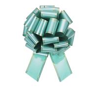 sourcing map 16 Inch Giant Large Pull Bow Big Metallic Car Bows Ribbon with Gold Edge for Wedding Presents Gift Wrapping Christmas, Lake Blue