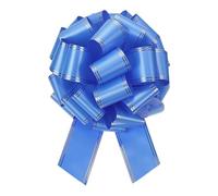 sourcing map 16 Inch Giant Large Pull Bow Big Metallic Car Bows Ribbon with Gold Edge for Wedding Presents Gift Wrapping Christmas, Blue