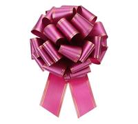 sourcing map 16 Inch Giant Large Pull Bow Big Metallic Car Bows Ribbon with Gold Edge for Wedding Presents Gift Wrapping Christmas, Wine Red