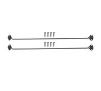 sourcing map 16 Inch Hook and Eye Latch for Doors, Stainless Steel Barn Door Lock Gate Latch Cabinet Hook Latch & Eye with Mounting Screws for Slide Barn Shed Wooden Fences, Black 2 Set