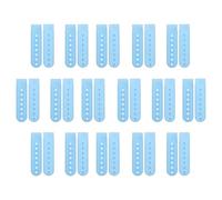sourcing map 16 Pairs Hat Snap Replacement, PE Snapback Extender Adjustable Hat Cap Snap Buckle Repair Strap with 7 Holes, Light Blue