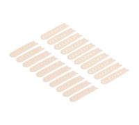 sourcing map 16 Pairs Snapback Strap Cover, 7 Holes Plastic Adjustable Hat Snap Buckle Replacement for Caps Repairing (Beige)